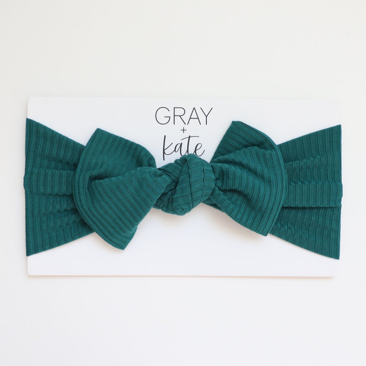 EVERGREEN RIBBED KNOT HEADBAND