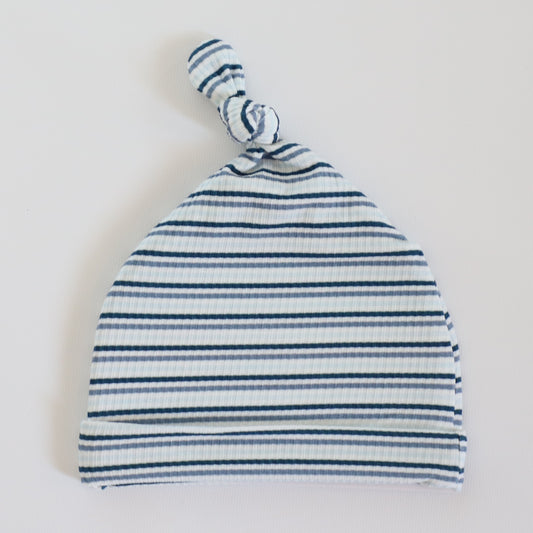 STORM OMBRE RIBBED NEWBORN HAT